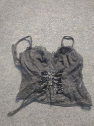 Black Lace Corset Top
