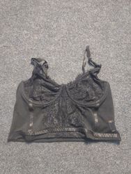 Camisola de renda preta