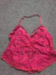 Pink Lace Halter Top