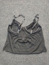 Body Up Schwarze Spitzen-Pailletten-Camisole Klein