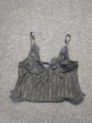 Black Lace Trim Cami Top