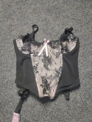 Black Corset with Lace Detail