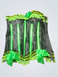 Corset noir et vert