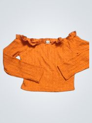 Haut tricoté à épaules dénudées "Almost Famous" av..
