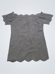 Lipsy London Top in maglia nero scollato con bordi..