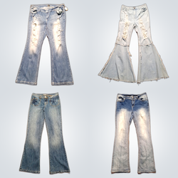 Star Girl y2k flared jeans