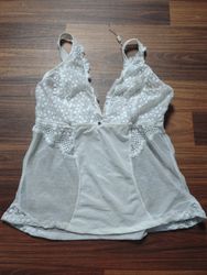 White Lace Trim Camisole