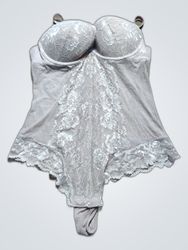 Gray Lace Bodysuit