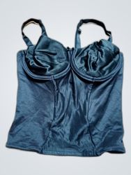 Unbranded Black Satin Bustier Top