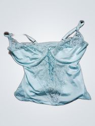 Blue Lace Trim Camisole