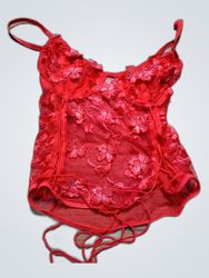 Unbranded Red Lace Camisole Top