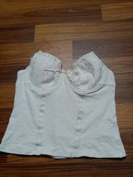 Unbranded White Lace Bustier Top