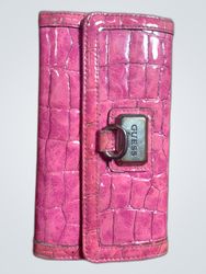 Guess Pink Crocodile Embossed Wallet