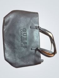 Guess Black Leather Tote Handbag