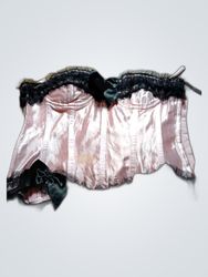 Pink Satin Bustier Corset