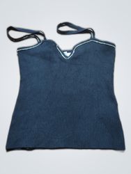 Black Ribbed Camisole Top