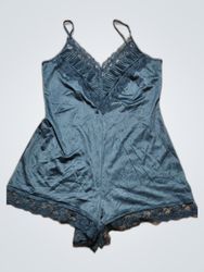 Black Lace Trim Chemise