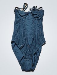 Unbranded Black Lace Bustier Bodysuit