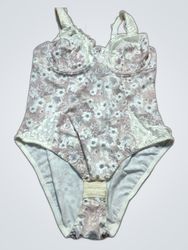 Lace Trim Floral Camisole Bodysuit