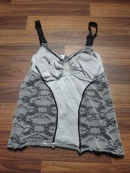 Gray lace trim camisole