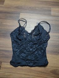 Black lace camisole
