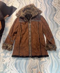 Brown Faux Fur Lined Jacket