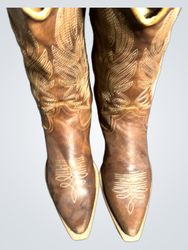 Brown Leather Cowboy Boots