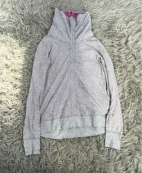 Lululemon Grey Cowl Neck Long Sleeve Top