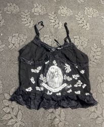 Black Cami with Butterflies and "Love the Living, ..