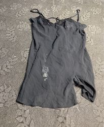 Black slip with lace trim