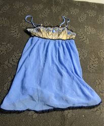 Lora Nikooz Blue Babydoll Nightgown