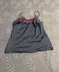 La Perla Luxe caraco noir avec bordure en dentelle..