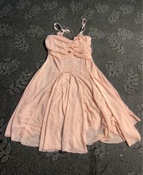 Pink Ruched Dress