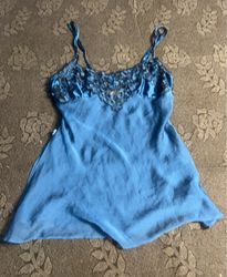 Dentelle Blue Camisole with Lace Detail