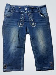 Esmara Women's Blue Denim Capri Jeans with Heart E..