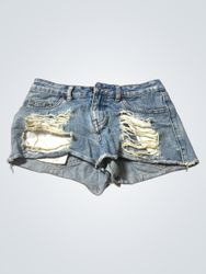 Pieces Distressed Denim Shorts