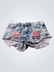 Distressed Denim Shorts