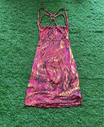 Y2K Animal Print Halter Dress