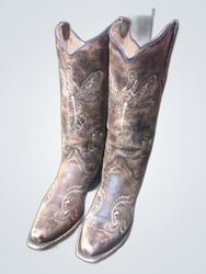 Brown Leather Cowboy Boots