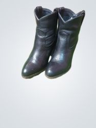 Black Leather Ankle Boots