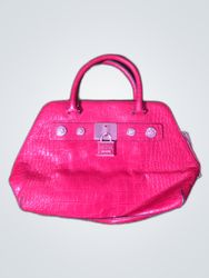 GUESS Pink Crocodile Handbag
