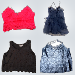Ruffles slip tops