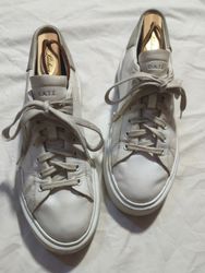 D.A.T.E. White Leather Sneakers