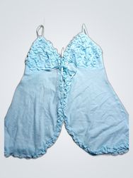 Light Blue Ruffled Chemise