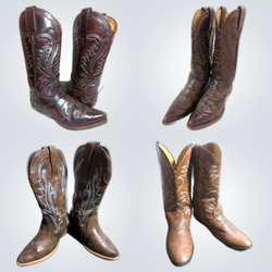 Vintage Brown Cowboy Boots