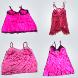 Y2K Camisoles Pink Lace