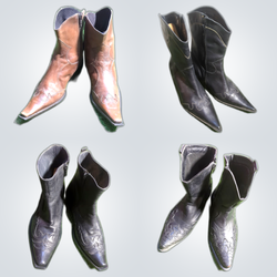 Y2K Black Leather Boots