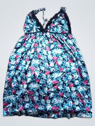 Dress with Blue Floral Pattern