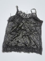 Schwarze Spitzen-Top