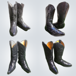 Y2K Black Cowboy Boots